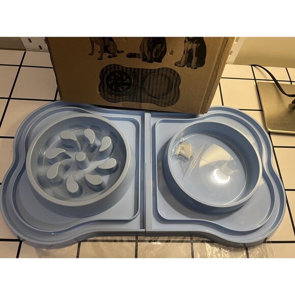 JOJOPEPE Pet Bowls Set  fast feeding & slow feeding Open box - Picture 3 of 4